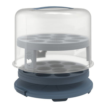 Rotho fresh taartdoos xl met trays - bpa vrij - met afsluitbare clips - ook geschikt voor cupcakes handig mee te nemen door handgreep