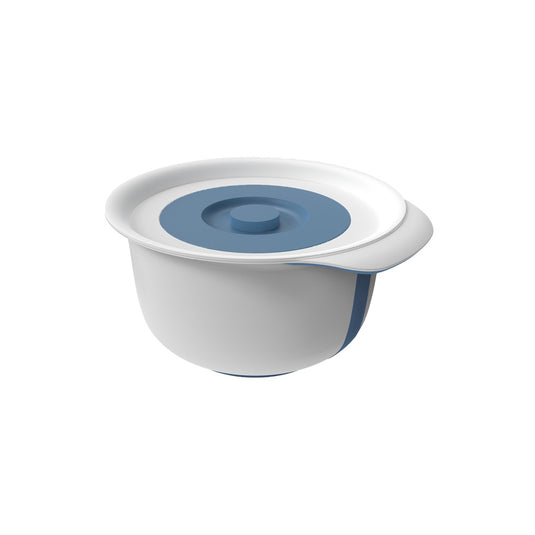 Rotho fresh beslagkom met spatdeksel 4l horizon blauw