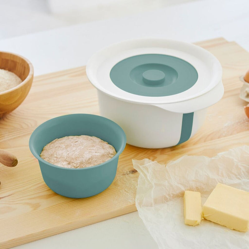 Load image into Gallery viewer, Rotho fresh beslagkom met spatdeksel 4l mistletoe groen
