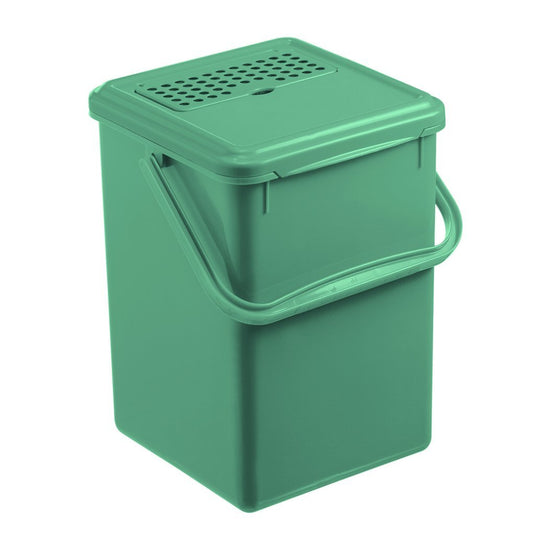 Rotho bio compostemmer - gft afvalbak 8l - bpa vrij - incl koolstoffilter - groen.