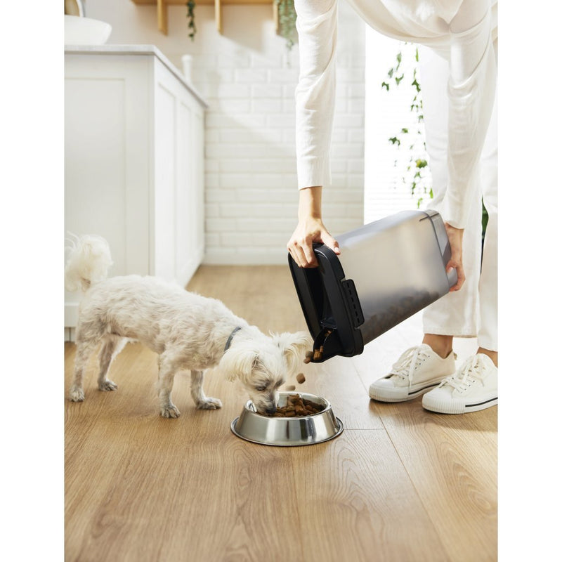 Load image into Gallery viewer, Rotho cody pet food container 10l antraciet transparant
