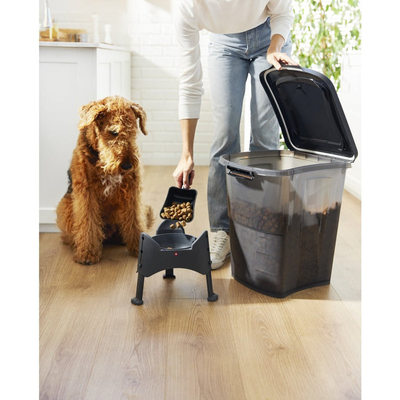 Load image into Gallery viewer, Rotho archie pet food container 38l antraciet transparant
