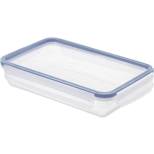 Rotho clic lock koelkast bewaardoos 1l vlak horizon blauw transparant