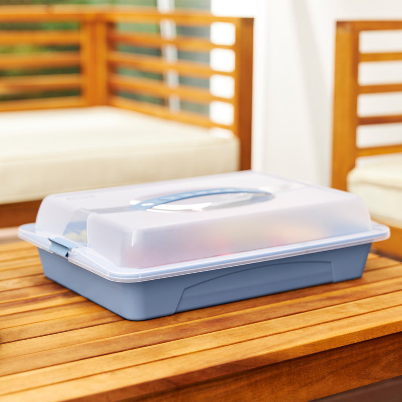 Load image into Gallery viewer, Rotho fresh partybutler serveertray cool horizon blauw
