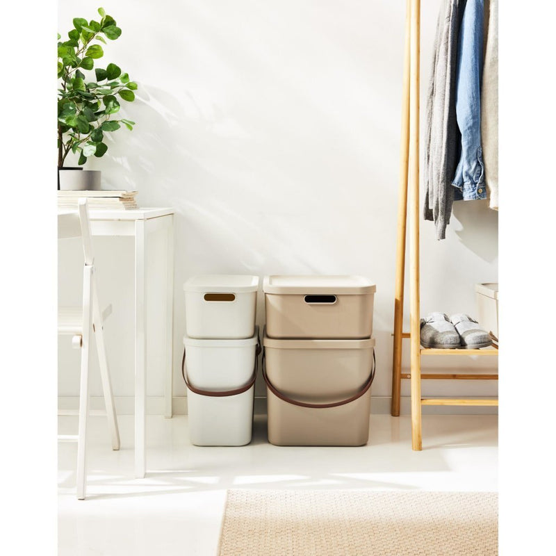 Load image into Gallery viewer, Rotho albula decoratie opbergbox 20l cappuccino
