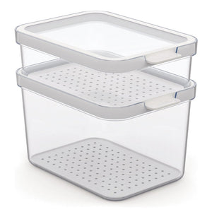 Rotho cauma set koelkastorganizer 1.2l + 2.15l transparant