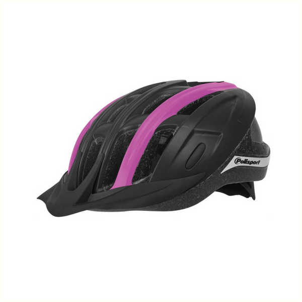 Polisport ride in fietshelm l 58-62cm zwart fuchsia