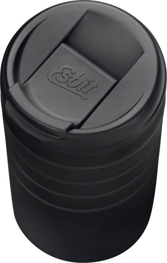 Esbit majoris thermosbeker - 450ml - mat zwart - fliptop deksel - rvs