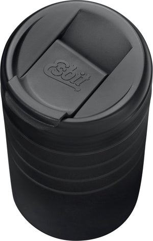 Esbit majoris thermosbeker - 450ml - mat zwart - fliptop deksel - rvs