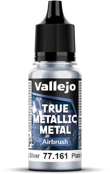 Vallejo hobbyverf acrylverf - 77161 true metallic metal - airbrush - sterling zilver - acryl - verf flesje - 1x 18 ml