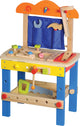Lelin toys lelin® houten werkbank – houten speelgoed met gereedschap en accessoires – rollenspel speelgoed – vanaf 3 jaar