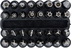 Bgs technic bit set long external hexagon 1 4 (6.3 mm) 32 pcs.