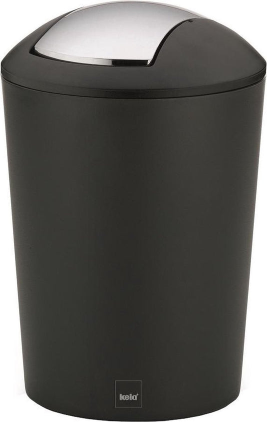 Kela marta afvalemmer swing - 5 liter - zwart -