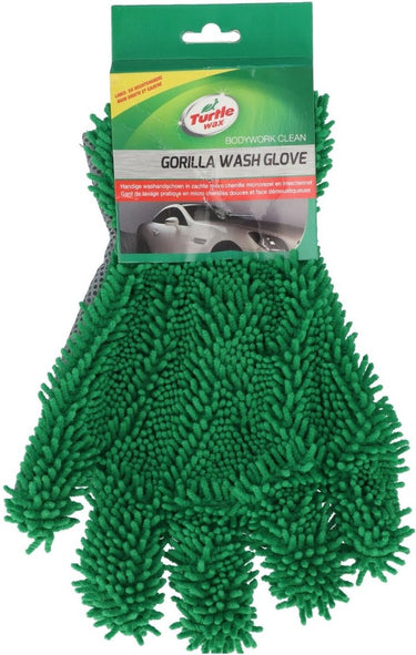 washandschoen Gorilla microvezel mesh 24x26 cm groen