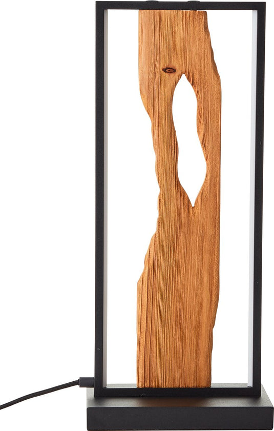 Brilliant chaumont - tafellamp - led 10w 3000k - zwart hout