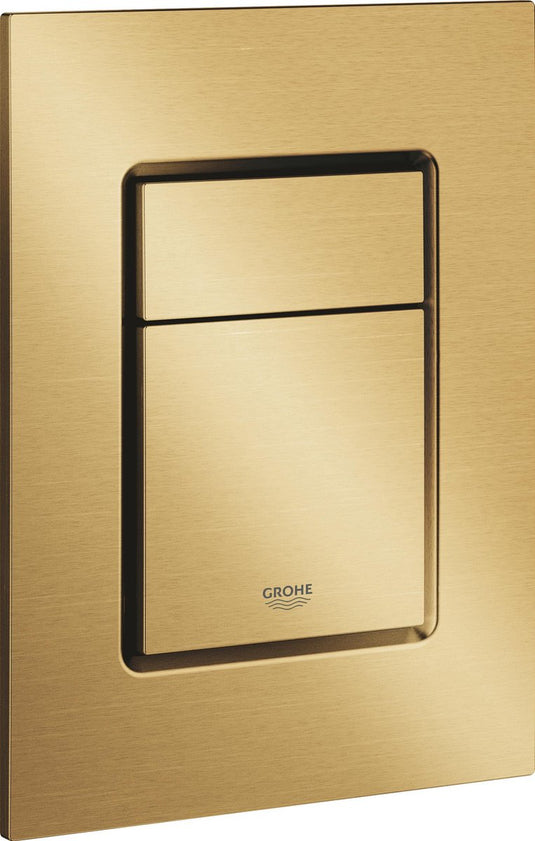 Grohe skate cosmopolitan s bedieningspaneel toilet - verticaal - dual flush - geborsteld cool sunrise (mat goud) - slank formaat