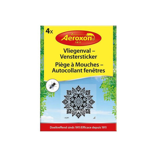 Bsi aeroxon vliegenval raamsticker 4st