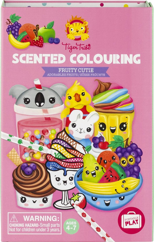 Tiger tribe meeneem scented colouring set - fruity cutie - vanaf 4 jaar