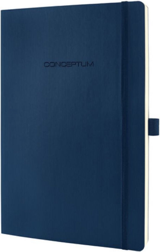 Sigel - notitieboek - conceptum pure - a5 - softcover - blauw - 194 pagina's - 80 grams - ruit - si-co326
