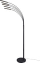 Rl live your light reality reed - vloerlamp - zwart mat - incl. 5x smd 3,5 w - osram lichtbron - verlichting omhoog en omlaag - niet dimbaar