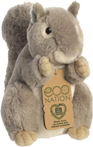 Aurora pluche knuffel dier - eekhoorn - lichtbruin - 20 cm - bosdieren knuffel thema