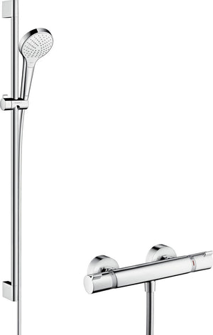Hansgrohe croma s vario renovatieset 65 cm - comfort - ecostat thermostaat - select-knop bediening - chroom