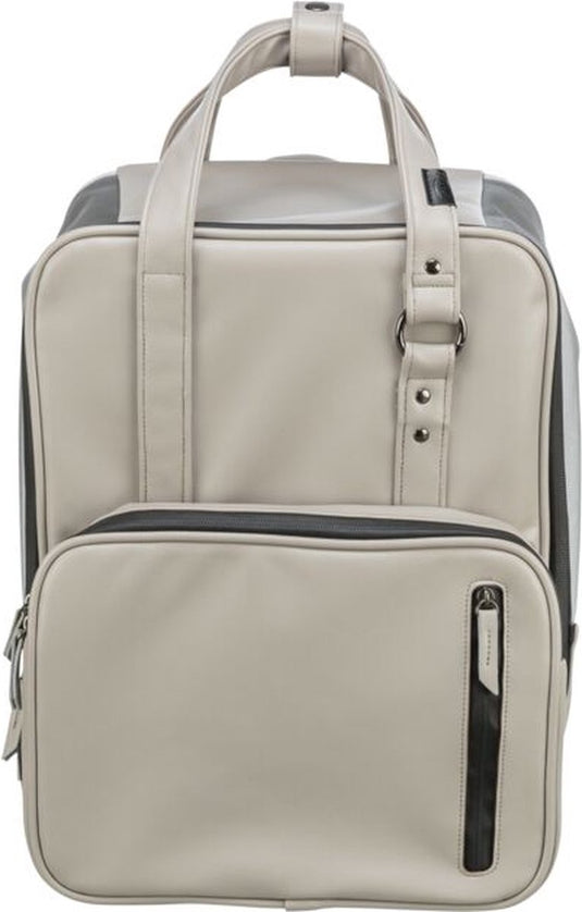 Trixie - hondentas rugtas citystyle - kunstleer - lichtgrijs - 30x20x40 cm