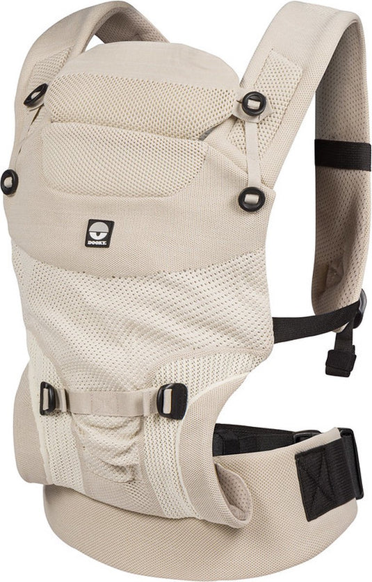 Dooky draagzak baby - baby carrier terra nova beige - kinderdrager - draagzak peuter en baby 3,5-15 kg - ergonomische m-positie - rugdrager - verstelbaar en ademend - draagzakken - babydraagzak