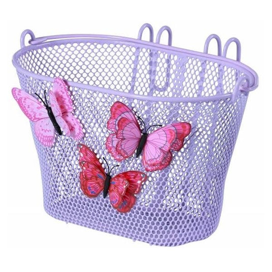 Basil Jasmin Butterfly - kinderfietsmand - voorop of achterop - lila
