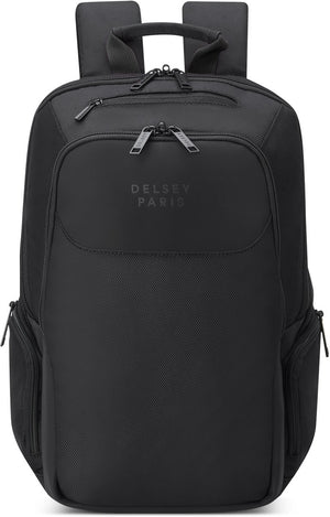 Delsey parvis plus laptoprugzak 13.3 inch – 15l – trolleyband – gerecycled polyester – black
