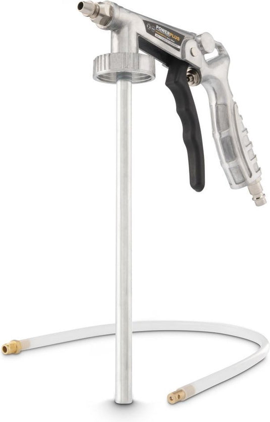 Powerplus powair0113 pneumatische coatingpistool - max. druk: 8bar - lengte slang 500mm