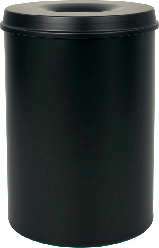 V-part - vlamdovende papierbak 30 ltr - steel - zwart