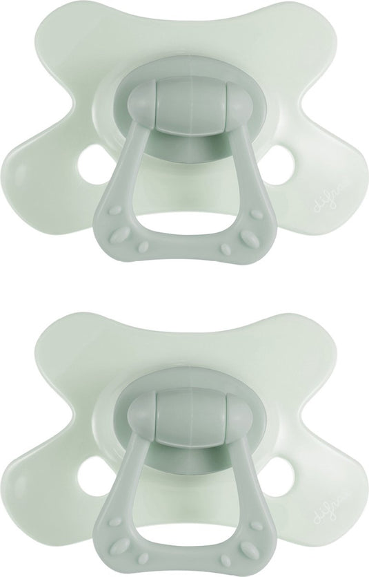 Difrax fopspeen natural - 18+ maanden - lichtgroen - 2 stuks