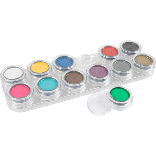 Grimas schmink - schminkpalet, diverse kleuren, 12x2.50 ml 1 stuk