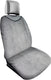 Dunlop badstof autostoelhoezen 130 x 70 cm - universele pasvorm - machinewasbaar - grijs