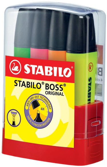 Stabilo boss original bossparade markeerstiften in kunststof doos - 4dlg.
