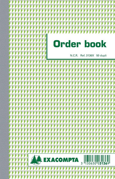 Exacompta orderboek 3136x 13,5x21cm lijn 2voud nl fr
