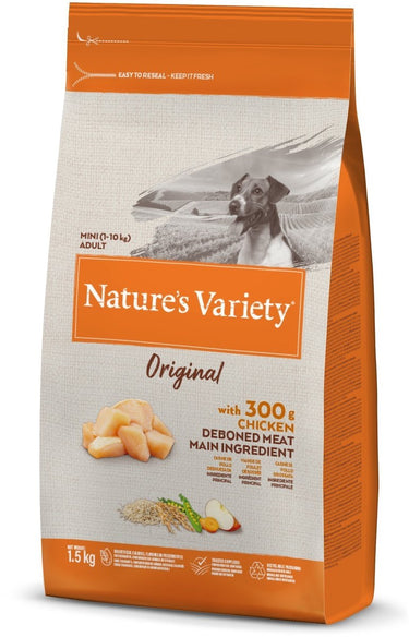 Natures variety hondenvoer - mini kip 1.5kg - droogvoer voor kleine honden, natuurlijke ingrediënten