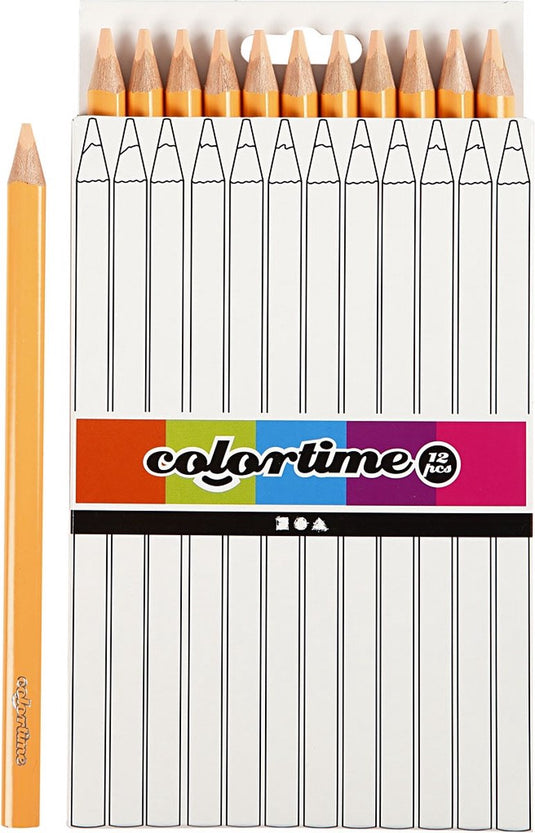 Colortime kleurpotloden, vulling: 5 mm, beige, jumbo, 12 stuks