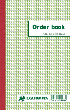 Exacompta orderboek 3137x - 21x13,5cm - 50b - tripli