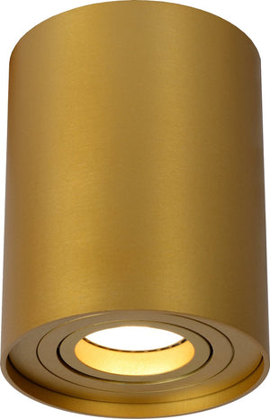 Lucide tube - plafondspot (plafondlamp) - ø 9,6 cm - 1xgu10 - mat goud messing