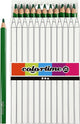 Colortime kleurpotloden jumbo 5 mm vulling donkergroen 12 stuks