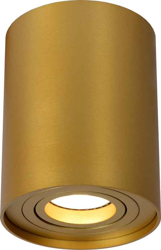 Lucide tube - plafondspot (plafondlamp) - ø 9,6 cm - 1xgu10 - mat goud messing