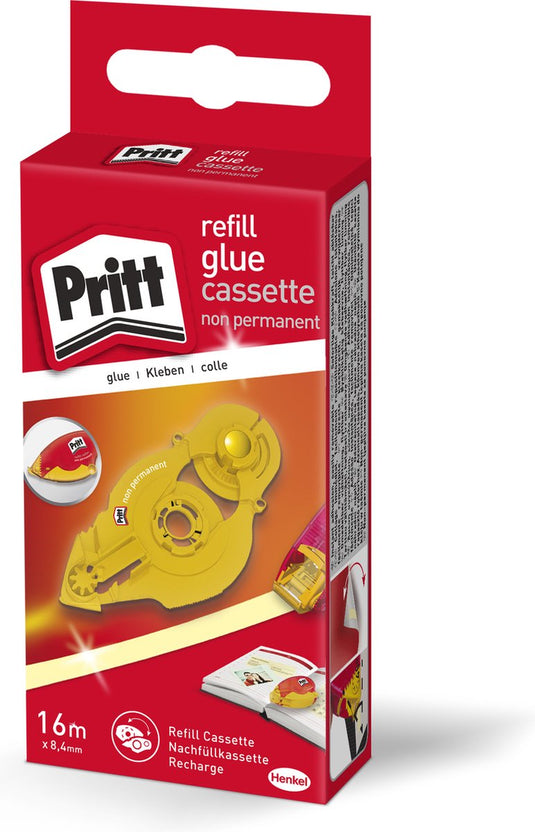 Navulling pritt lijmroller niet permanent 8,4mmx14m oplosmiddelvrij