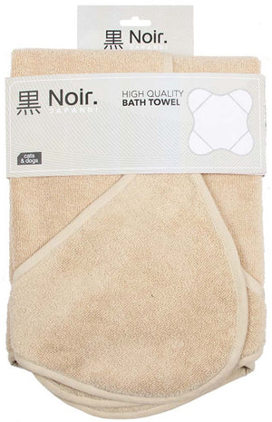 Noir. noir japandi - badhanddoek voor honden - beige - absorberend - wasmachinebestendig