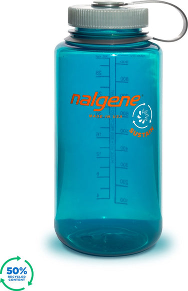 Nalgene - wide mouth bottle - drinkfles - waterfles - lekvrij - 1000ml - bpa free - sustain - trout green
