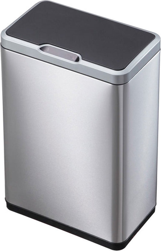 Eko - mirage recycler sensor bin 20+20 liter - stainless steel plastic - mat rvs, zwart - prullenbak