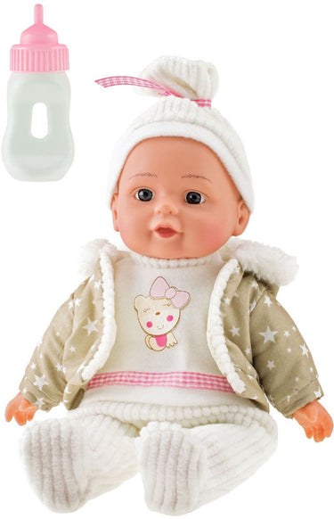Toi-toys lovely baby babypop winterkleren en flesje