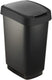 Rotho salsa - prullenbak - swingdeksel - 25l - bpa vrij - zwart