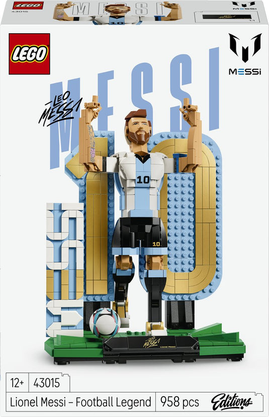 Lego editions lionel messi – voetballegende voetbal speelgoed voor kinderen - 43015